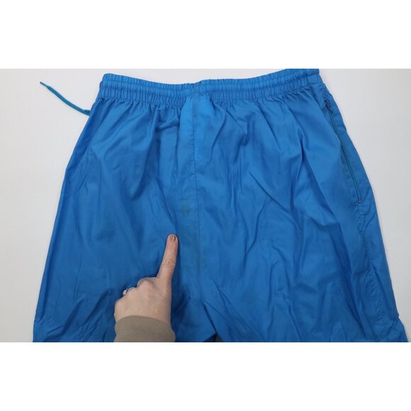 Vintage 80s 90s Adidas Mens Medium Spell Out Windbreaker Joggers Pants Blue - Picture 14 of 14